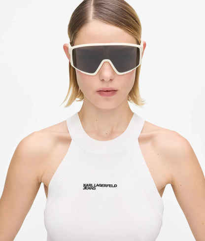 Knitted racer tank top