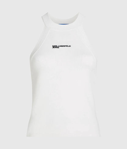 Knitted racer tank top