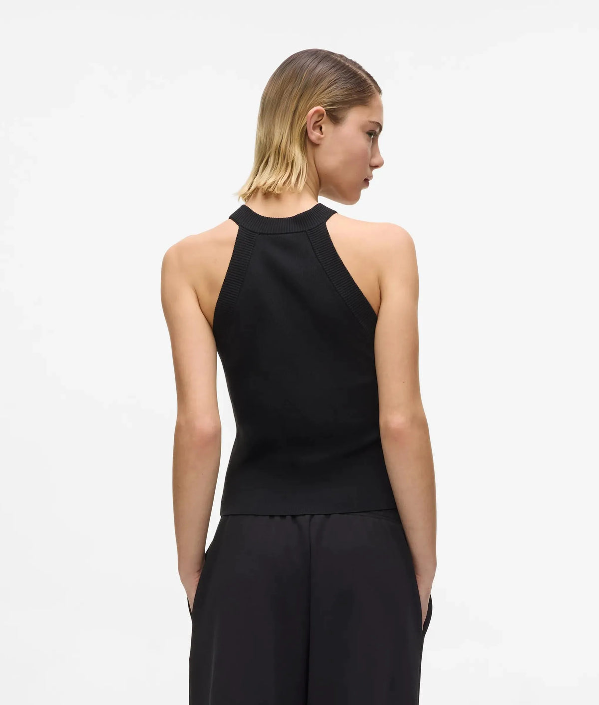Knitted racer tank top