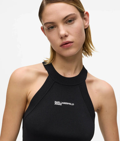 Knitted racer tank top