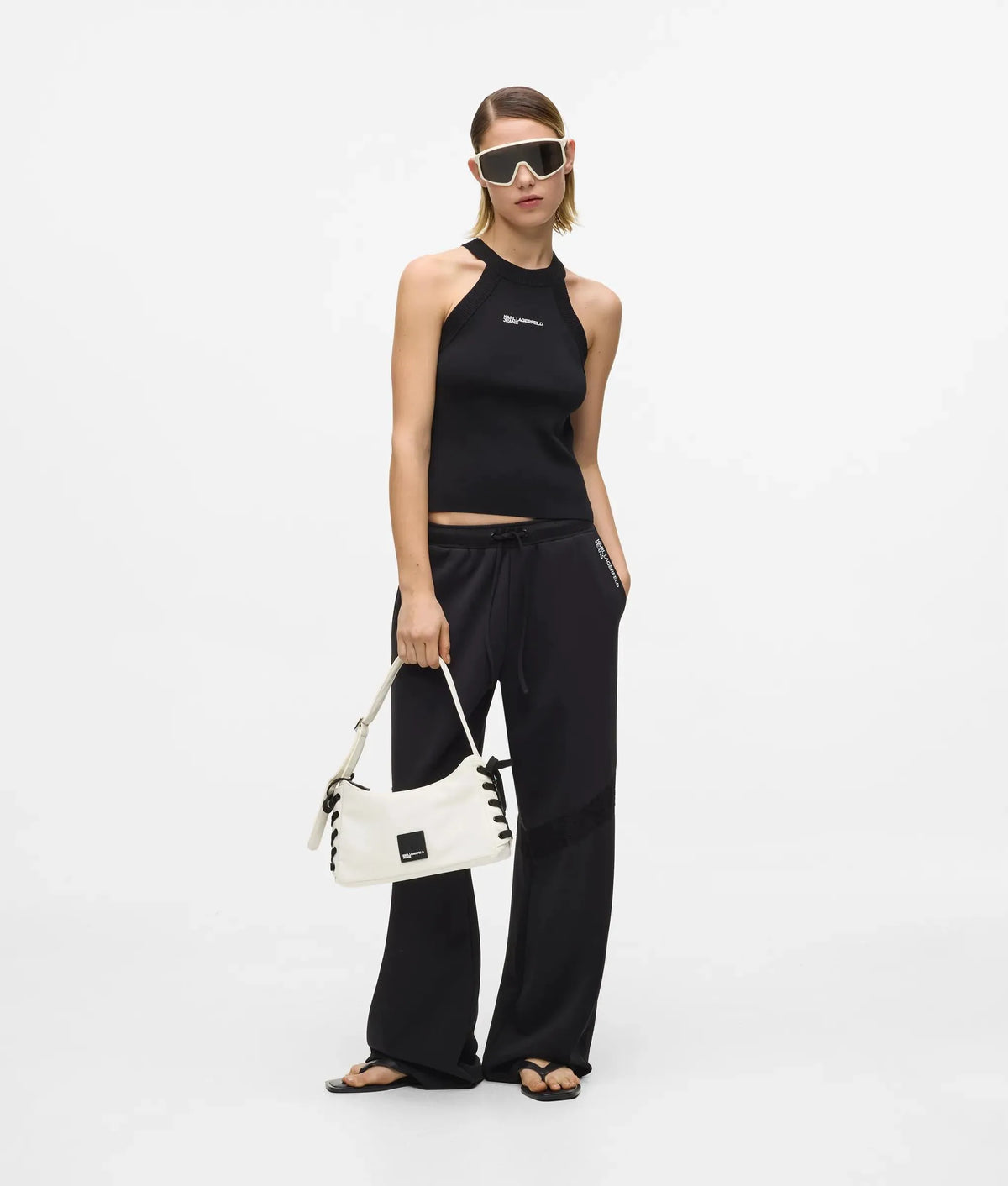 Knitted racer tank top