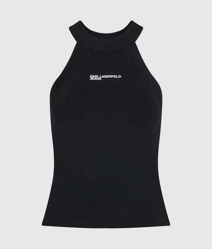 Knitted racer tank top