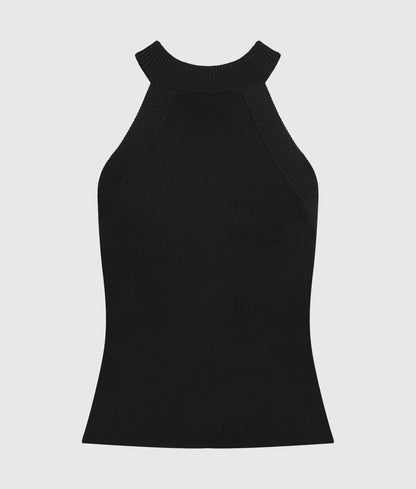 Knitted racer tank top