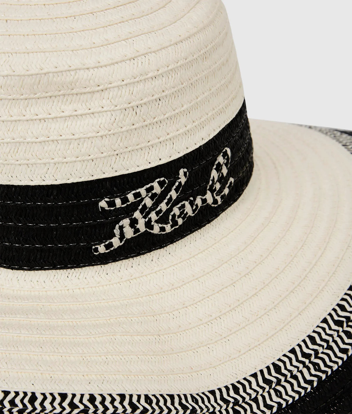 K/Signature stripe logo sun hat