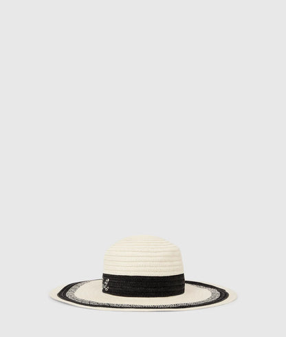 K/Signature stripe logo sun hat