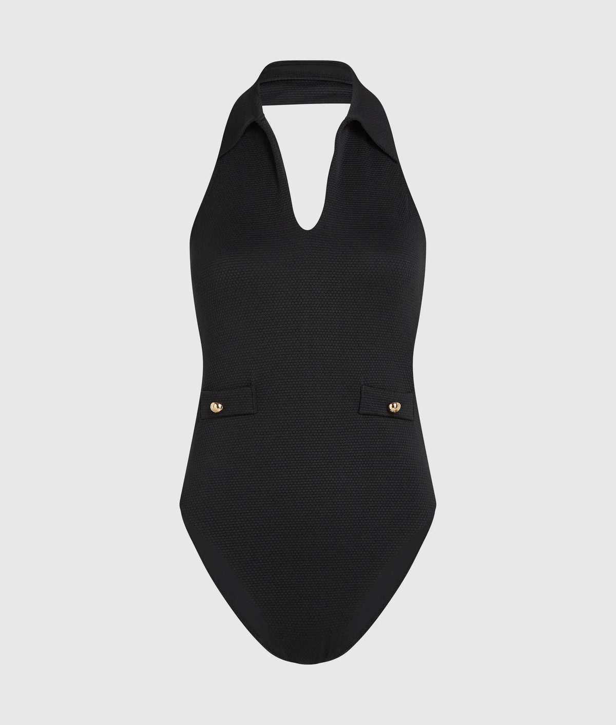 Collar detail swimsuit