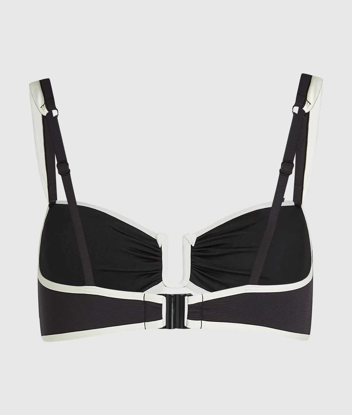 Signature piped bandeau bikini top