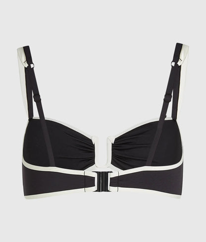 Signature piped bandeau bikini top