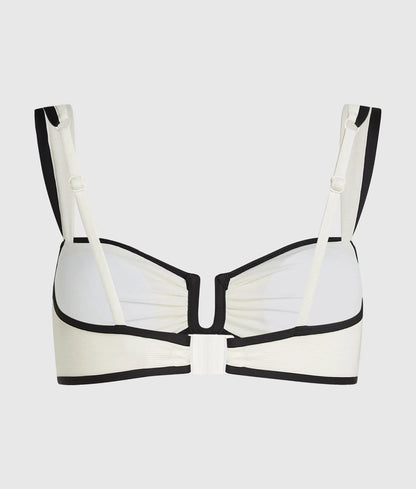 Signature piped bandeau bikini top