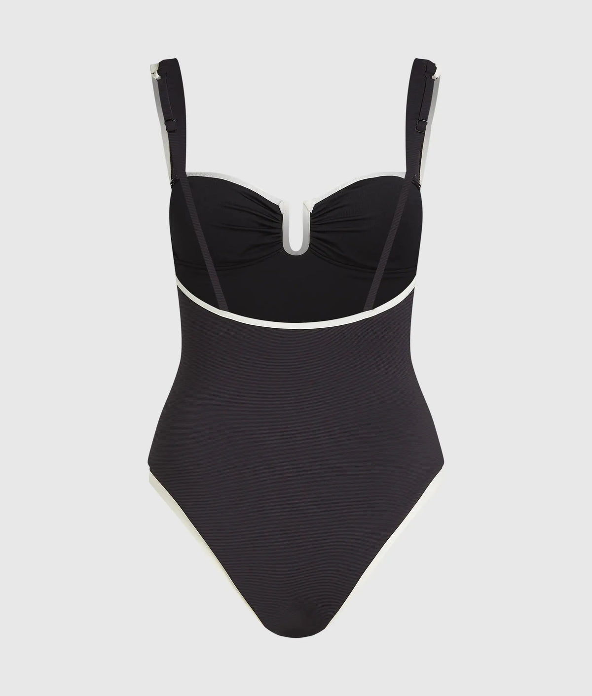 Signature piped swimsuit