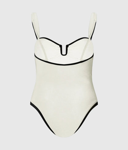 Signature piped swimsuit