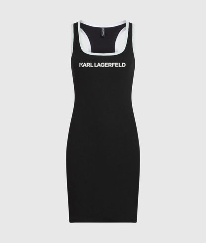 Logo beach tank dress