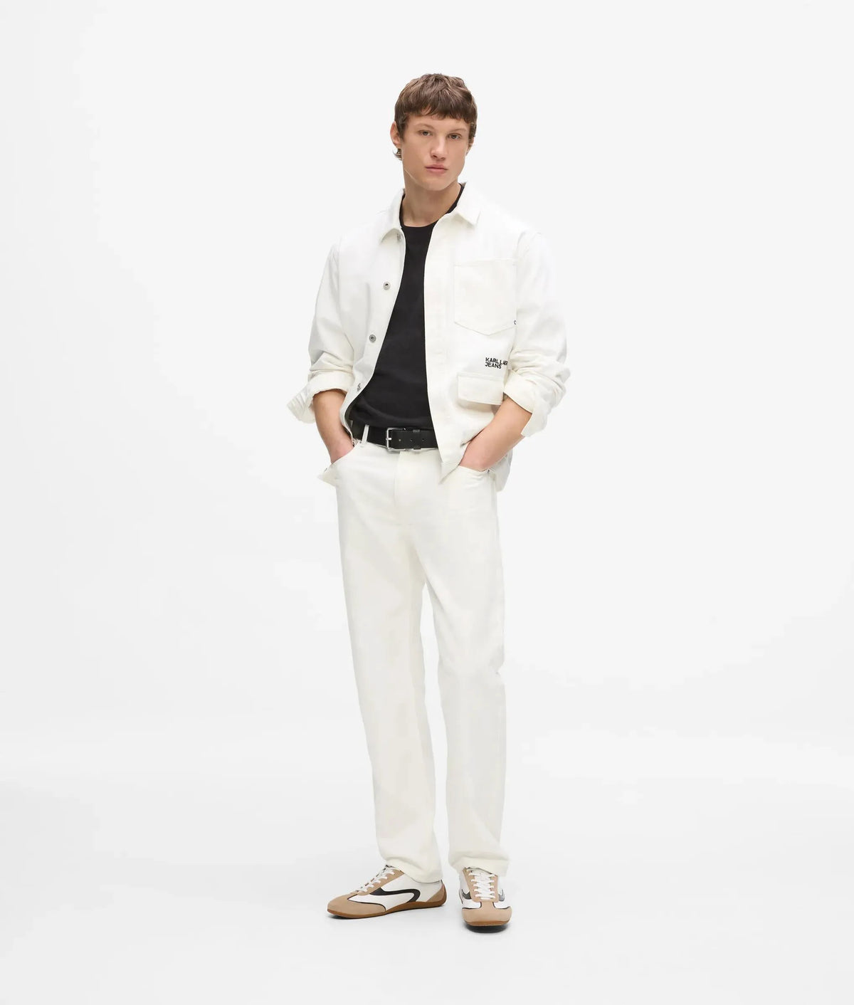 White straight carpenter jeans