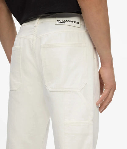 White straight carpenter jeans
