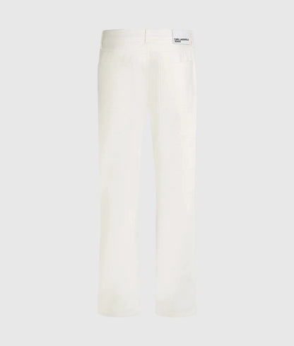 White straight carpenter jeans