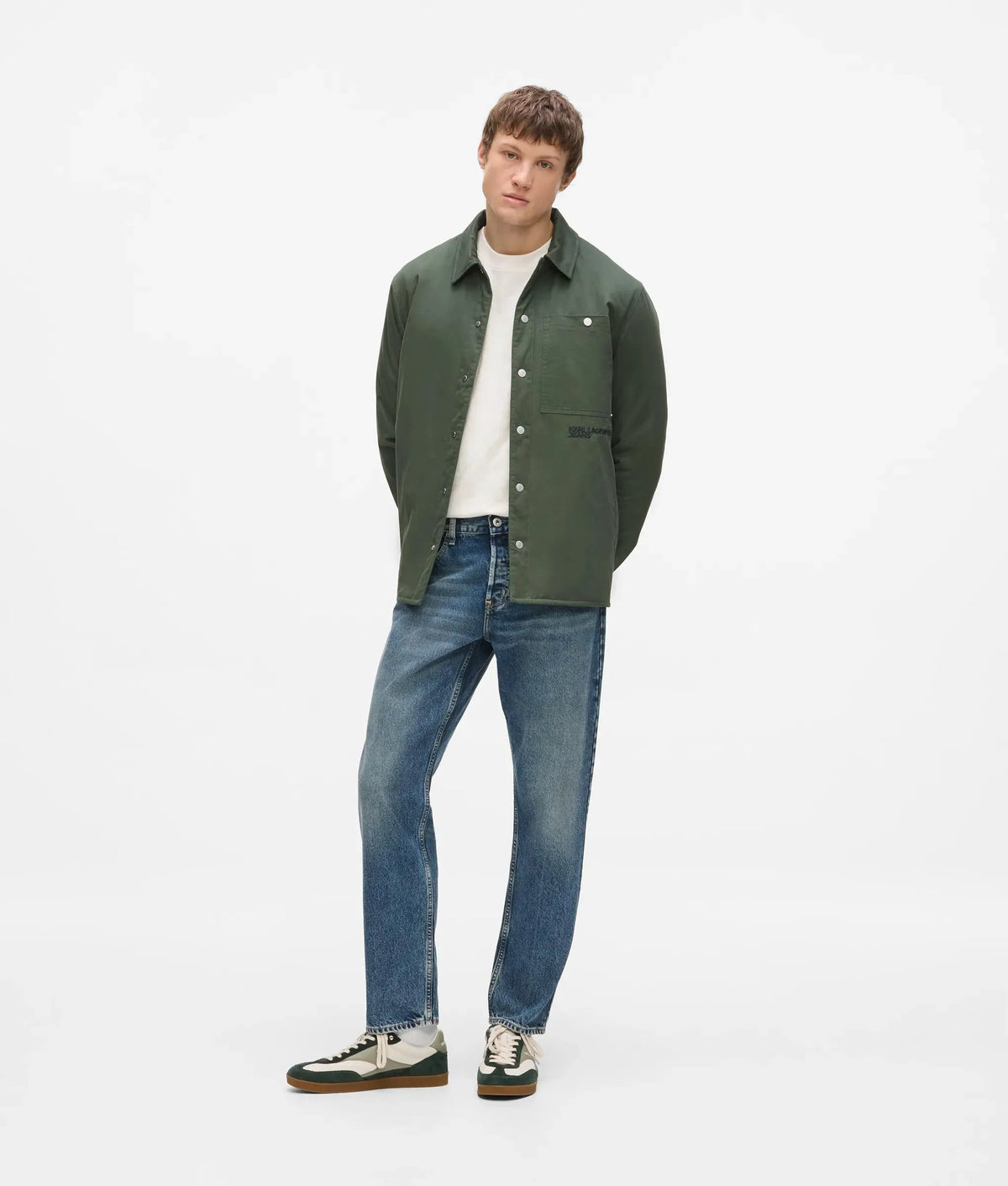 Dark blue tapered jeans