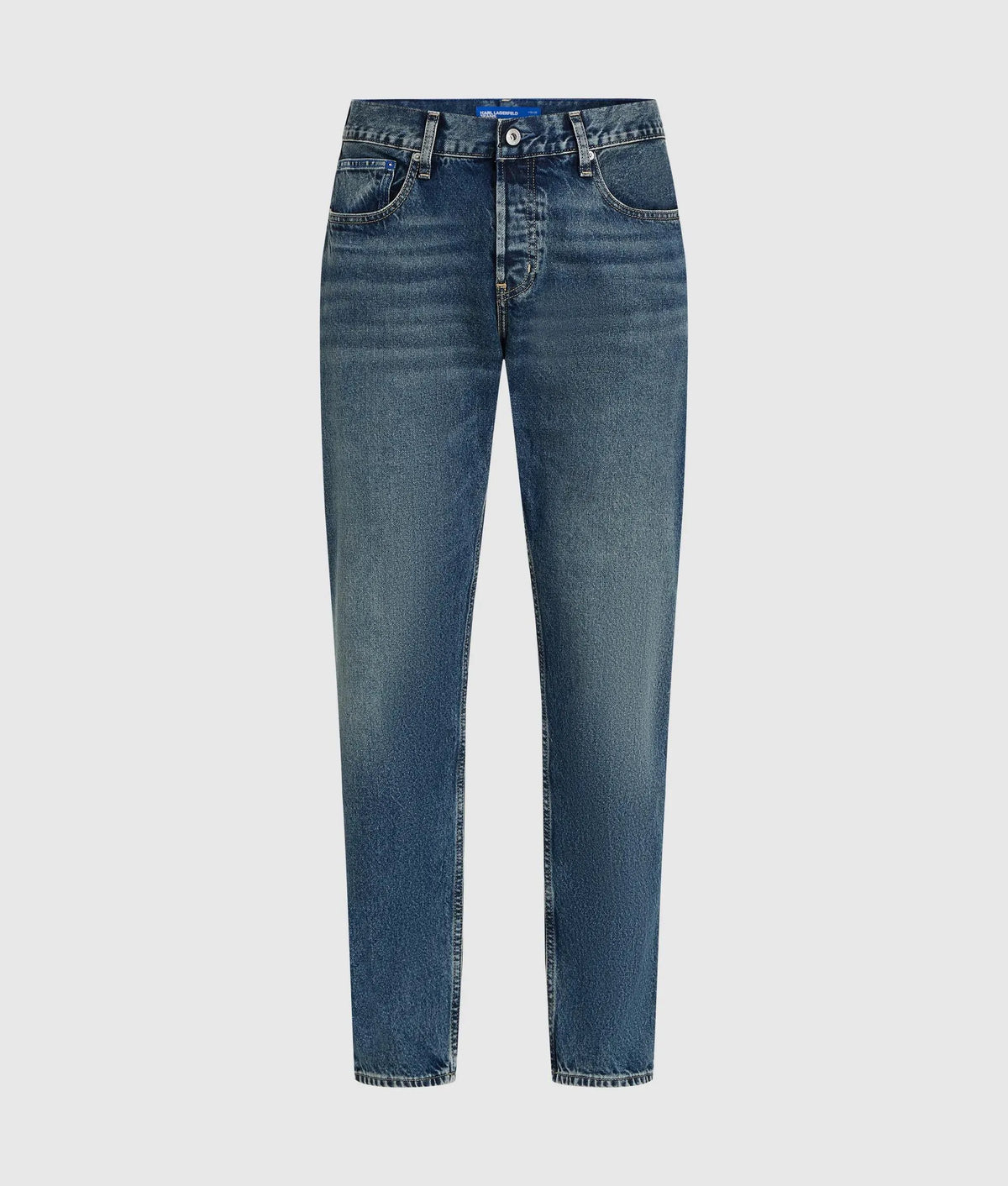 Dark blue tapered jeans