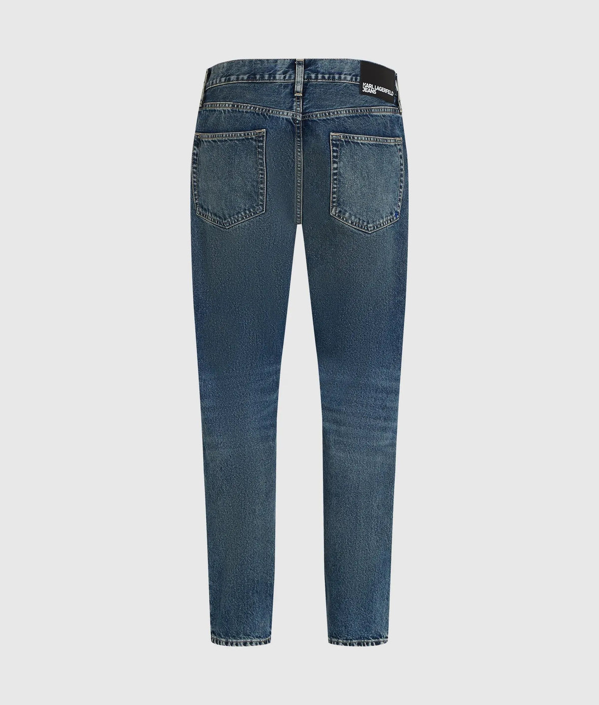 Dark blue tapered jeans