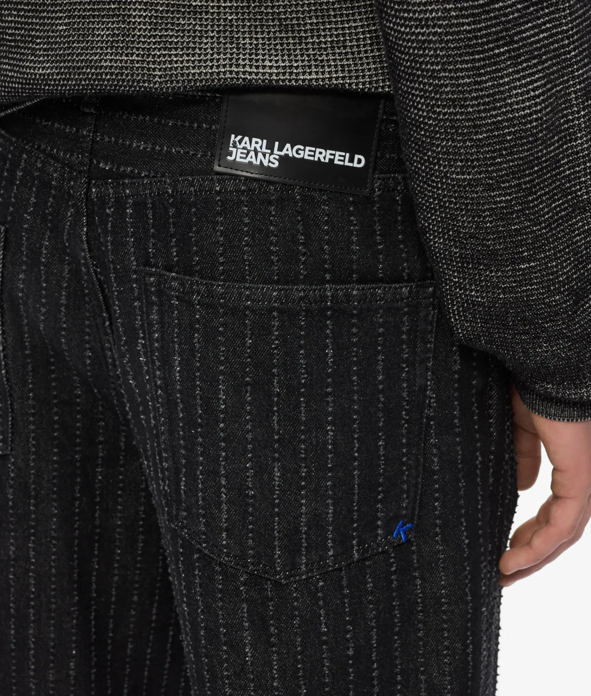 Pinstripe relaxed jeans