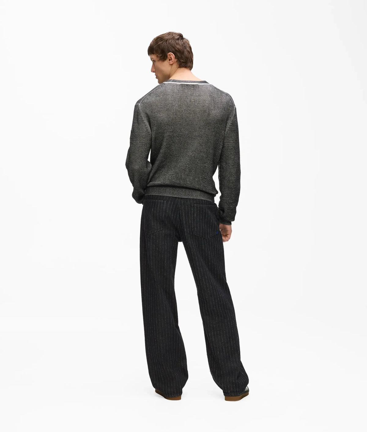 Pinstripe relaxed jeans
