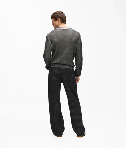 Pinstripe relaxed jeans