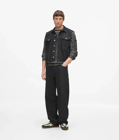 Pinstripe relaxed jeans