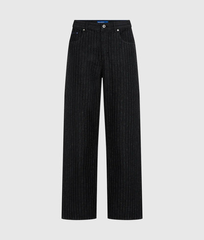 Pinstripe relaxed jeans