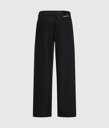 Pinstripe relaxed jeans