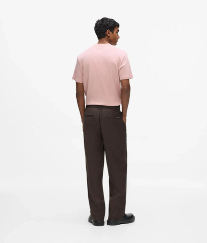 Straight-leg wool‑blend pants