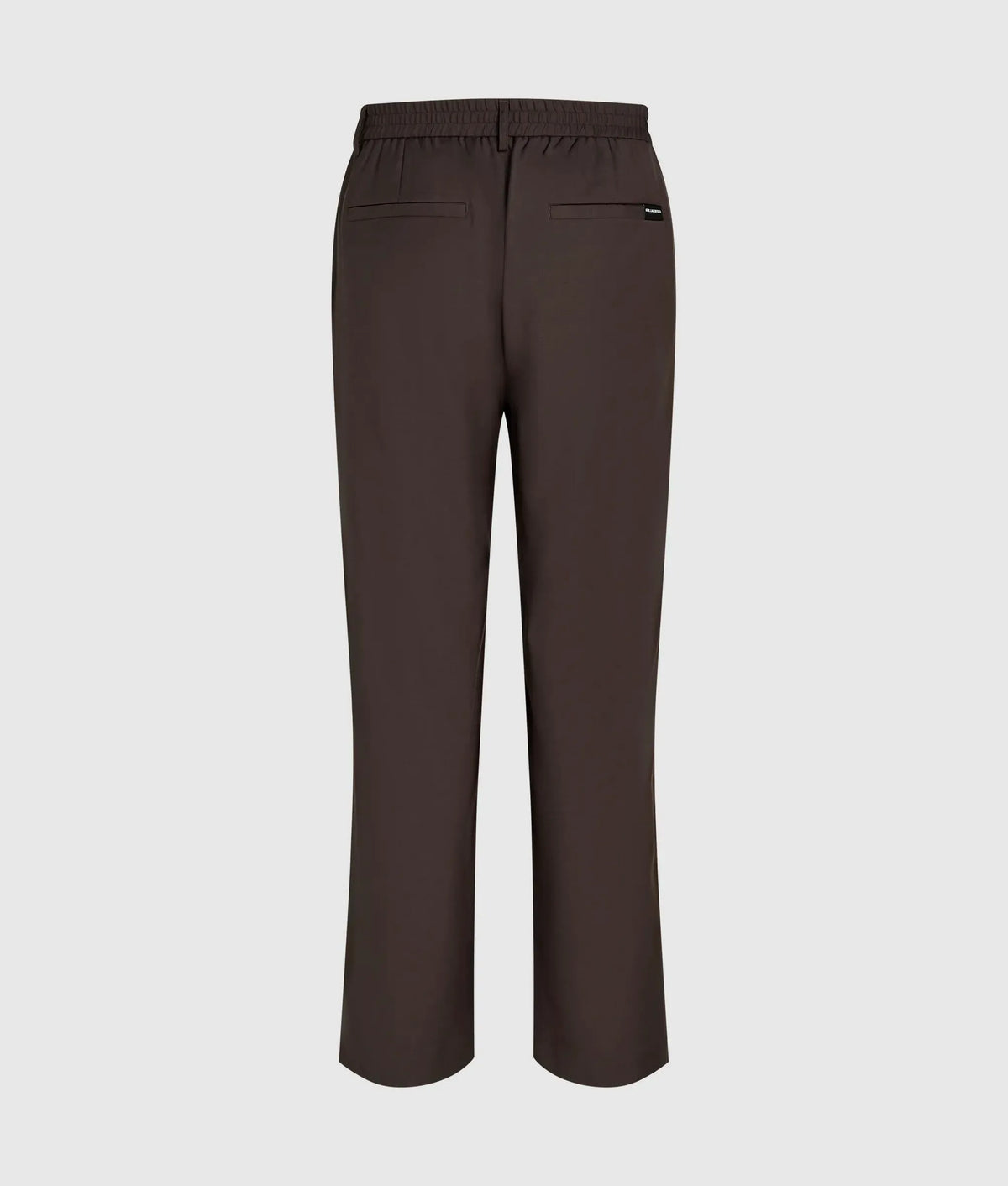 Straight-leg wool‑blend pants