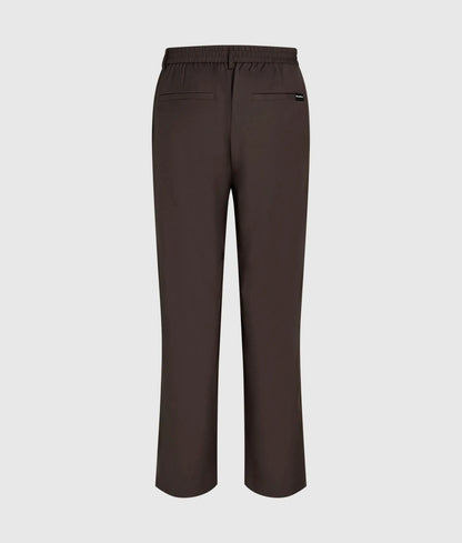 Straight-leg wool‑blend pants