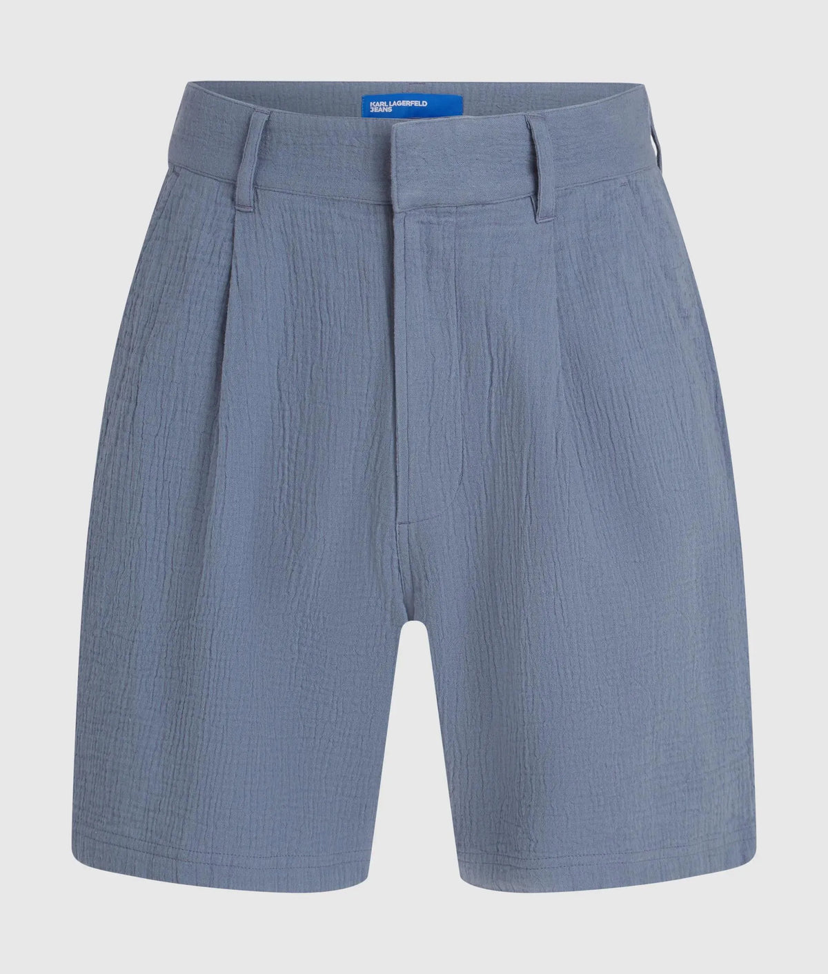 Crinkled cotton shorts