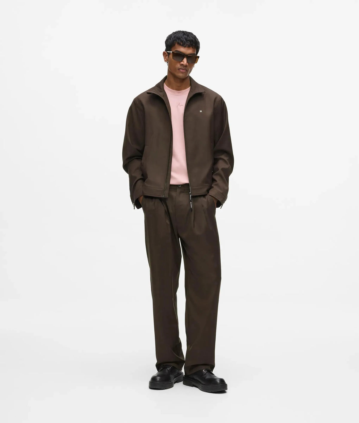 Lightweight wool‑blend jacket