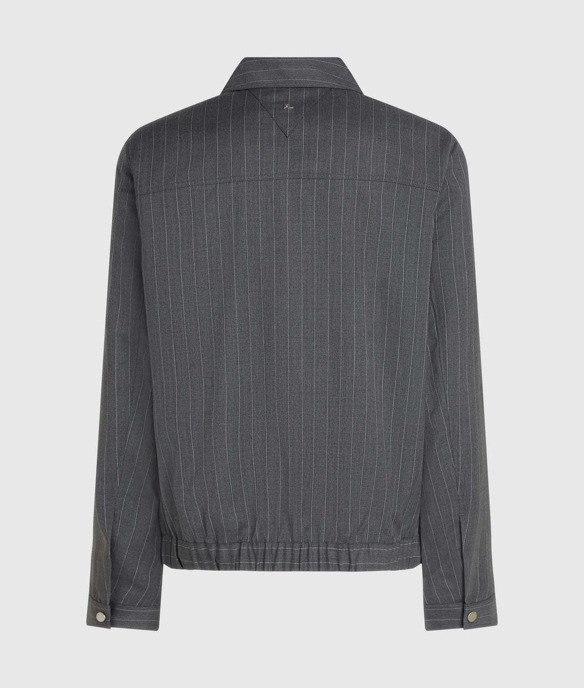 Pinstripe wool‑blend jacket
