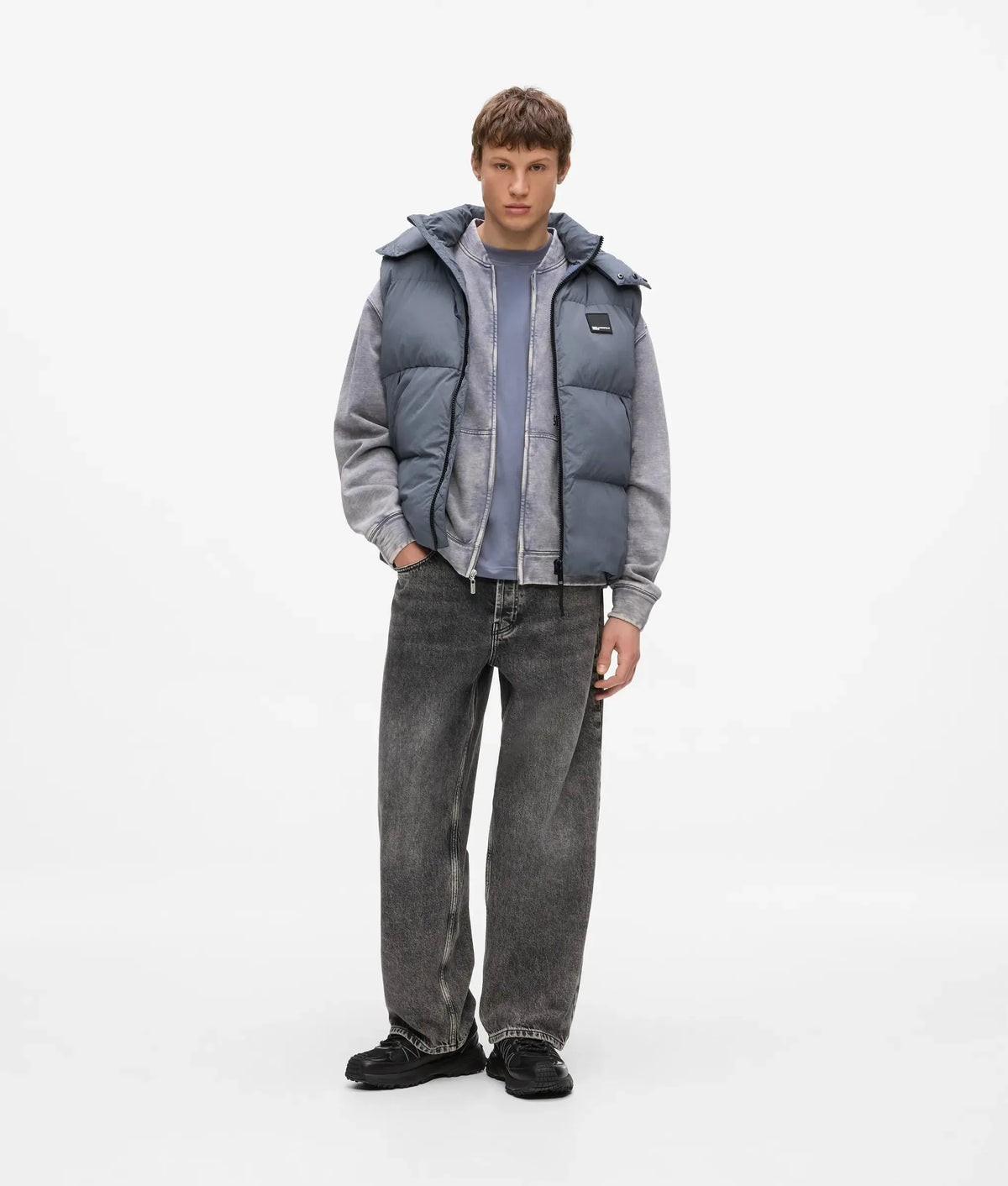 Hooded puffer vest