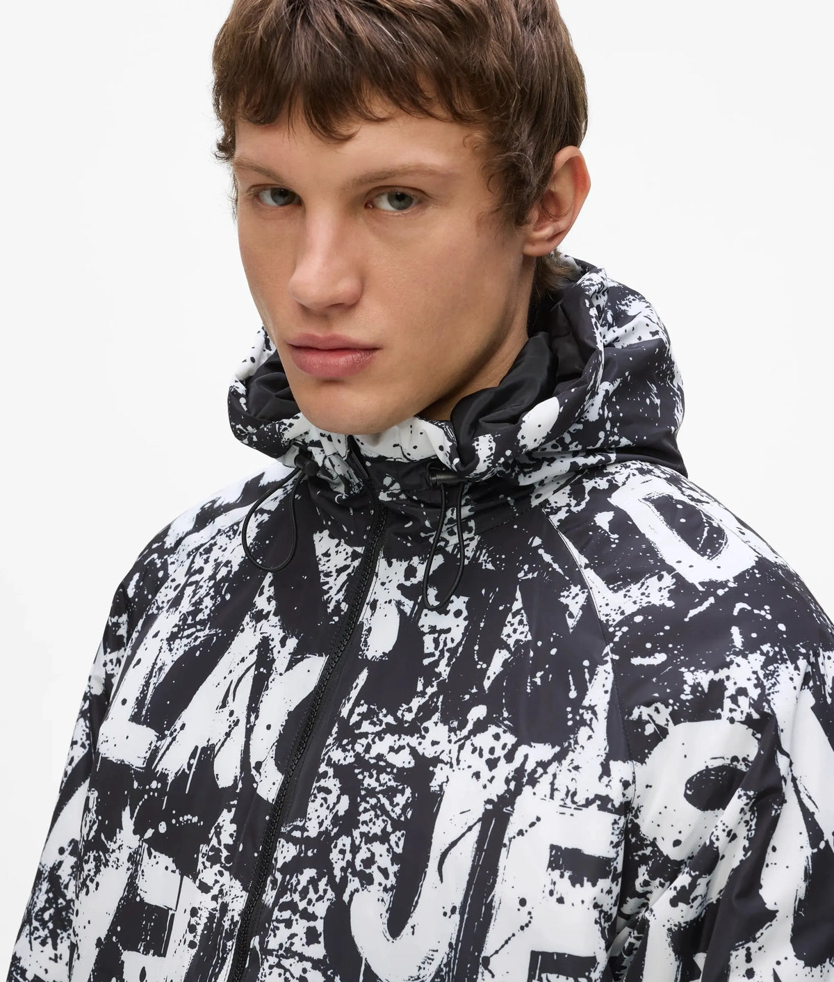 All-over logo padded jacket