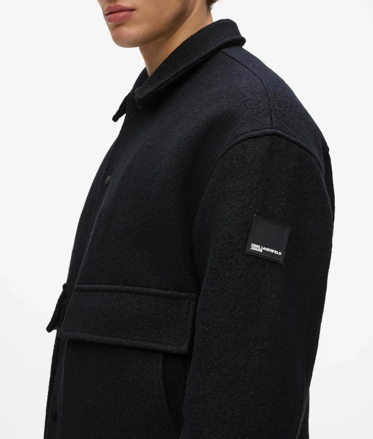 Wool‑blend bomber jacket