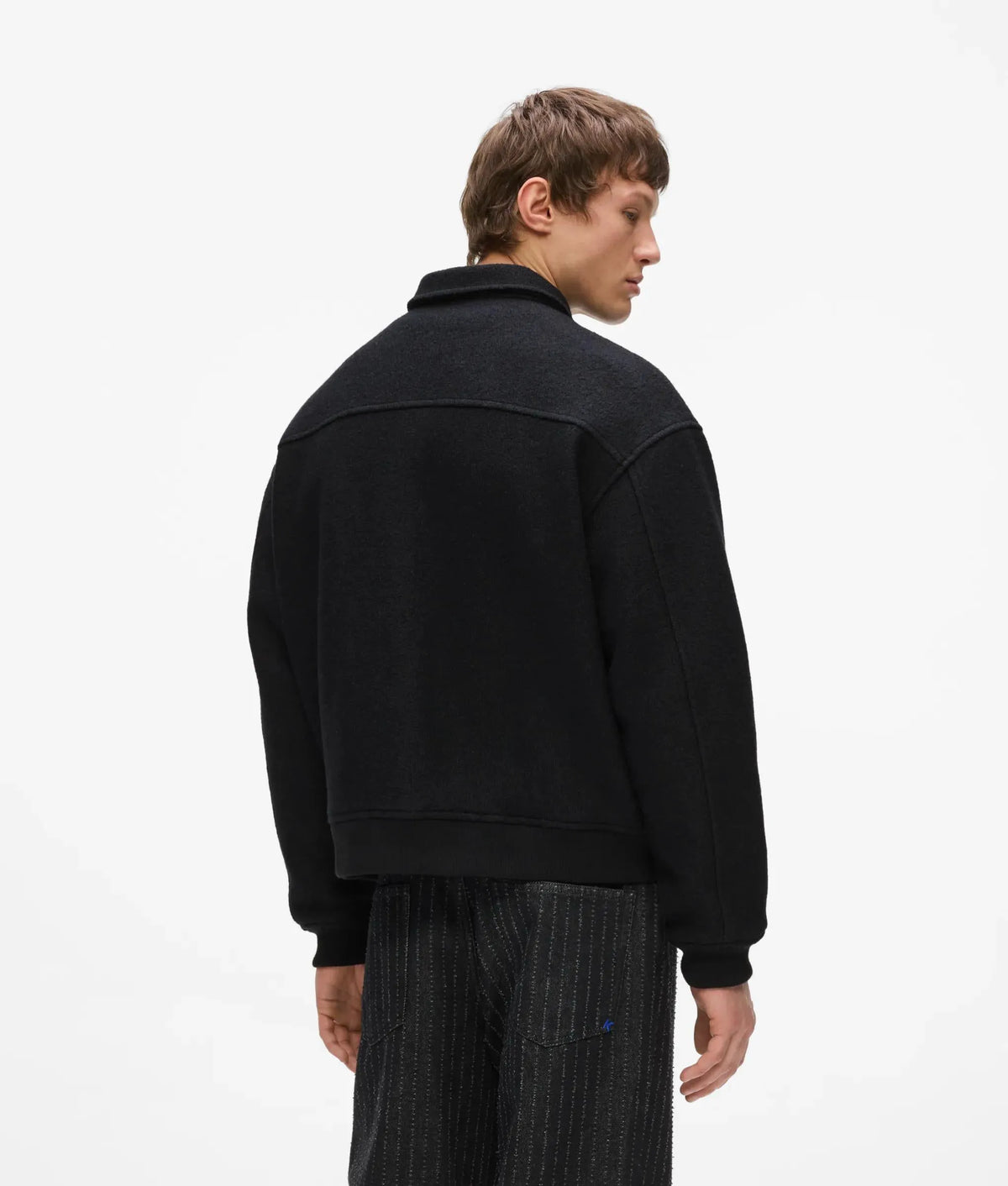 Wool‑blend bomber jacket