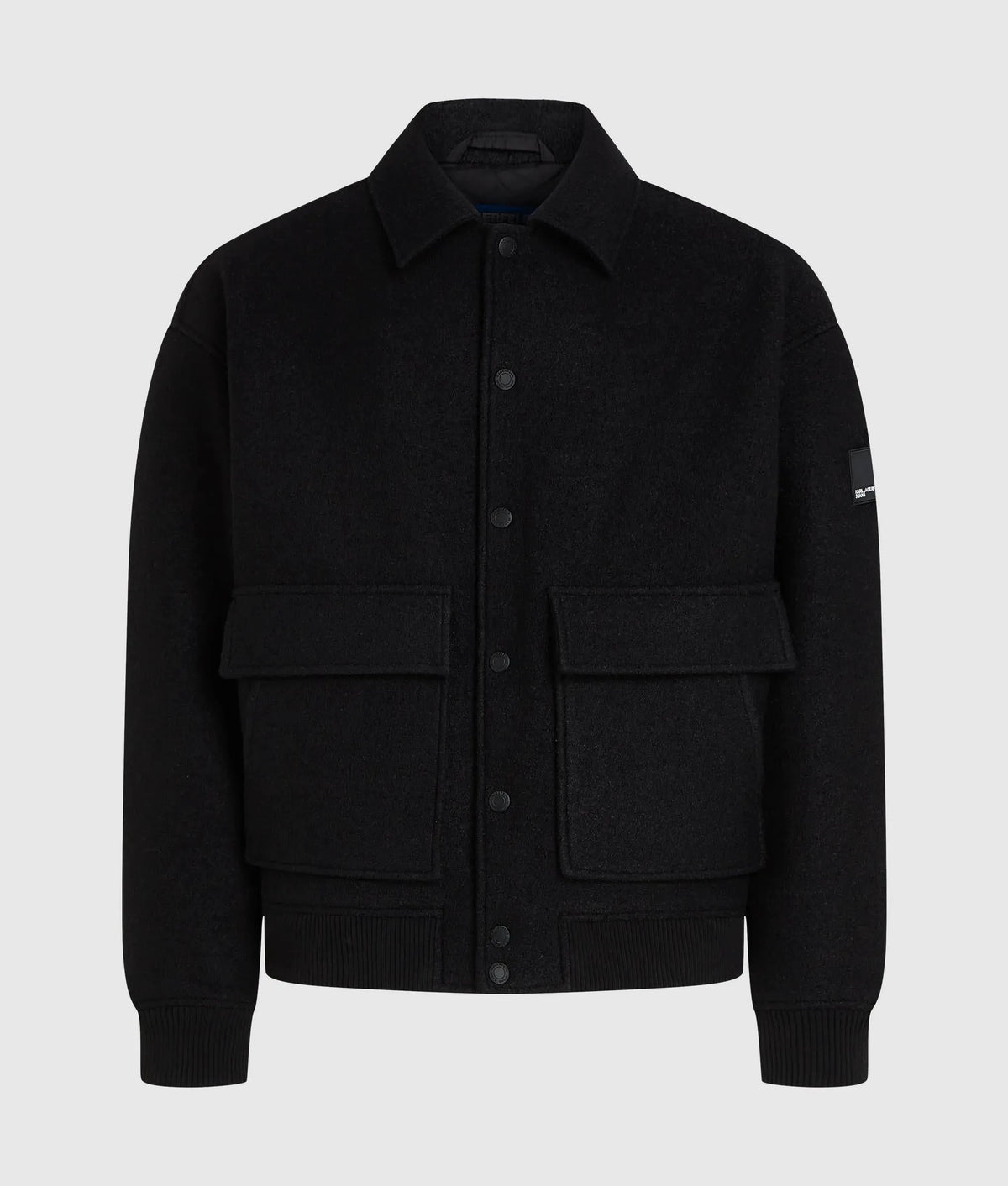 Wool‑blend bomber jacket