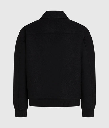 Wool‑blend bomber jacket