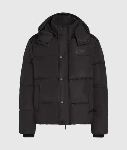 Short hooded puffer jacket