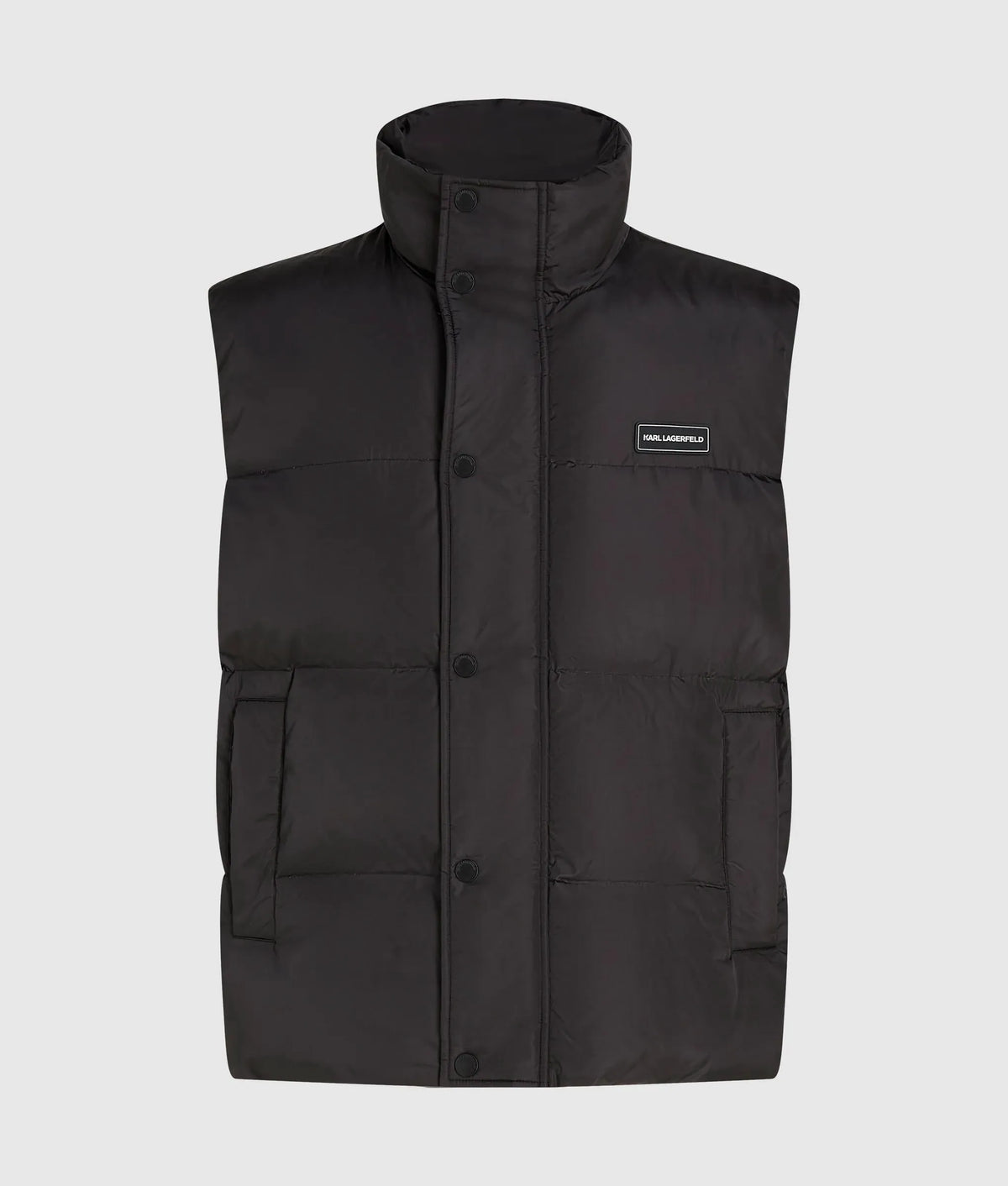 Logo patch puffer gilet