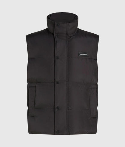 Logo patch puffer gilet