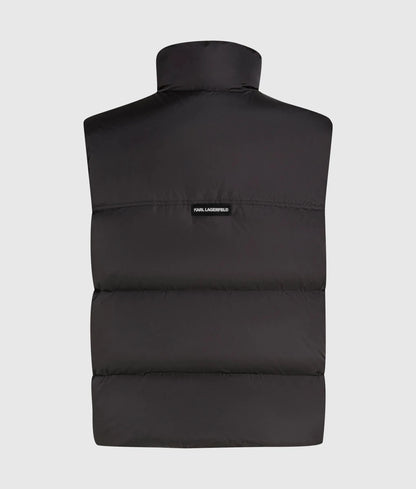 Logo patch puffer gilet