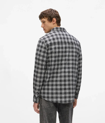 Chest pocket checked shirt