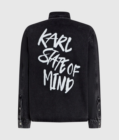Karl Quote denim overshirt