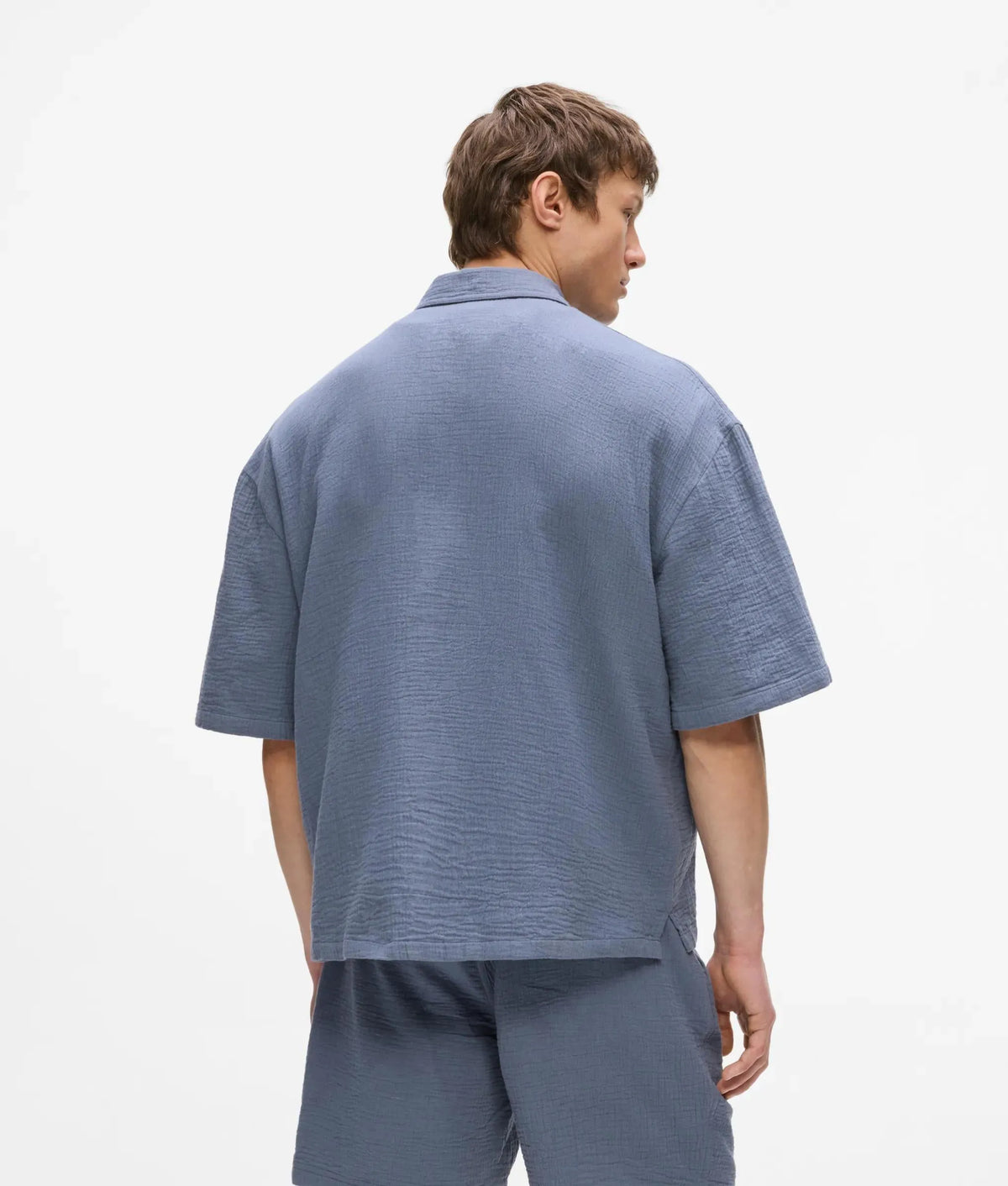 Crinkled cotton shirt