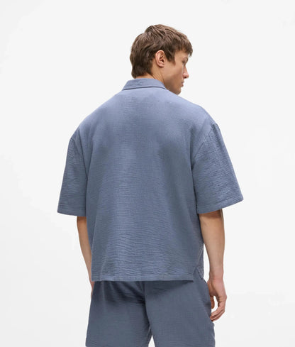 Crinkled cotton shirt