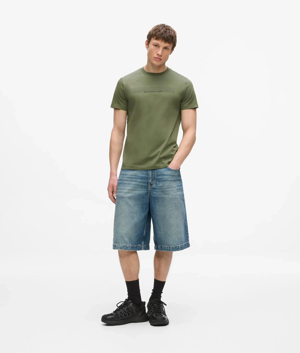 Slim striped logo T-shirt