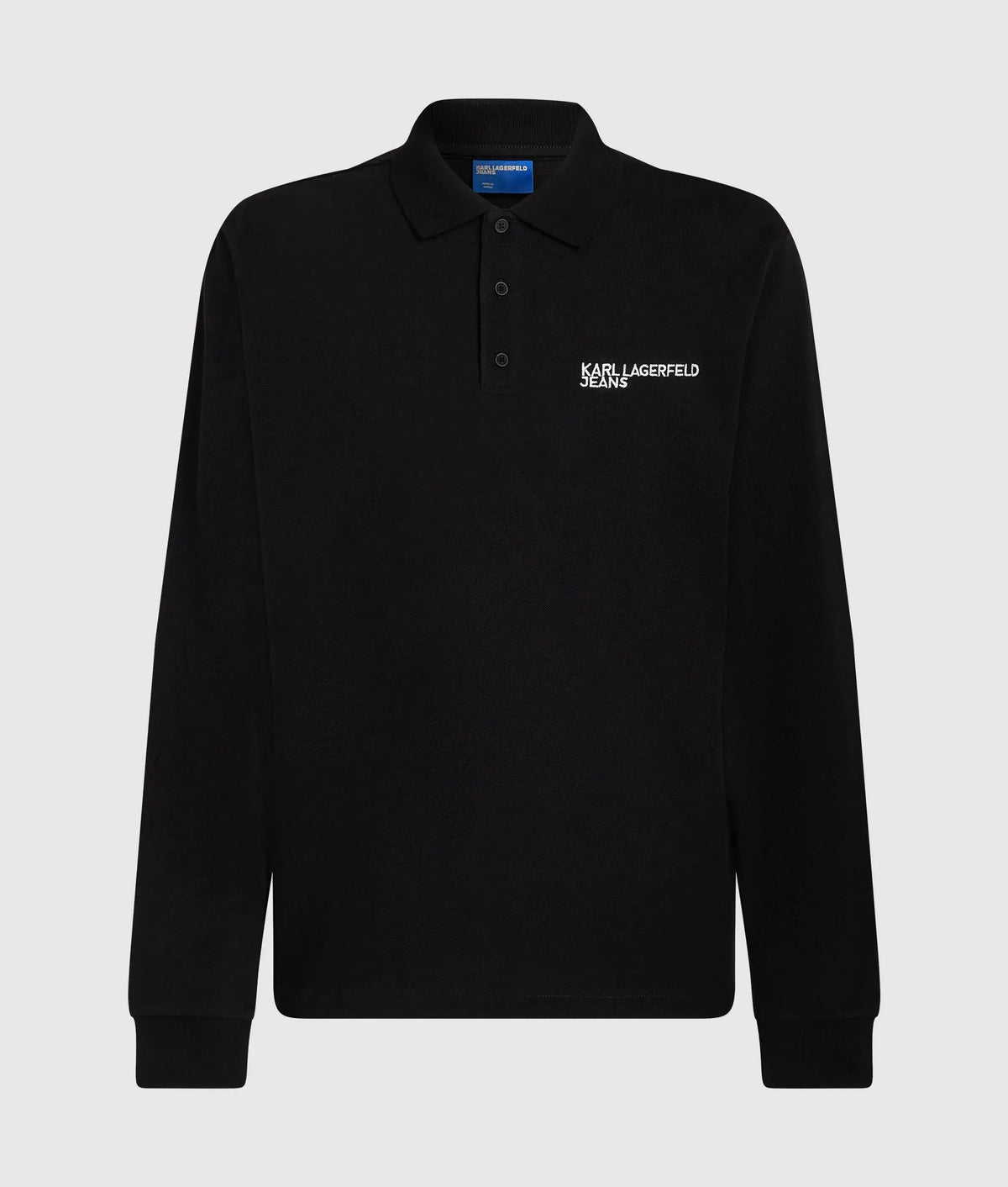 Long-sleeved logo polo shirt